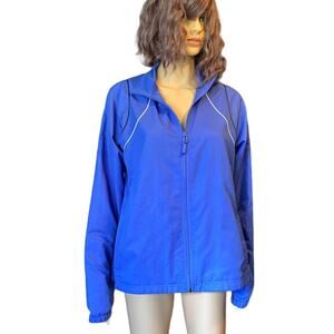 Vintage Reebok Womens Windbreaker Purple Size Large Rn 104141